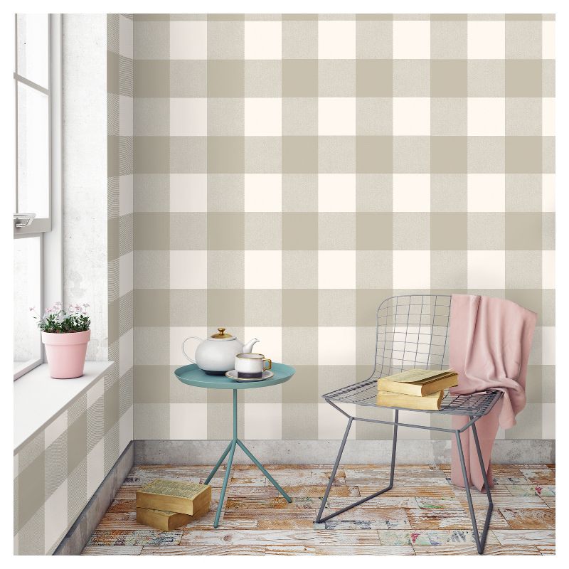 Devine Color Buffalo Plaid Peel & Stick Wallpaper Twig and Lightning