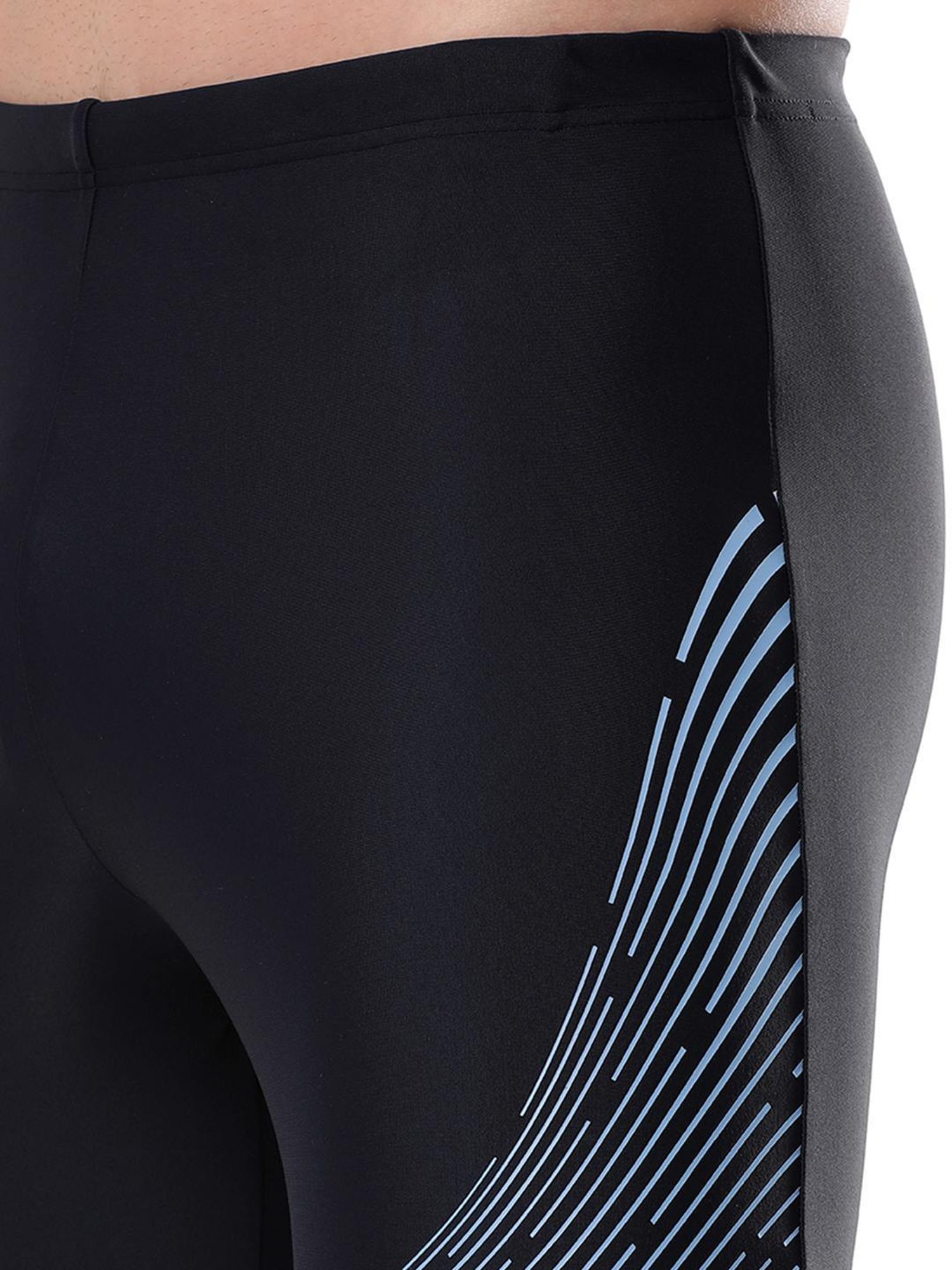 Speedo Navy Regular Fit Printed Sports Shorts