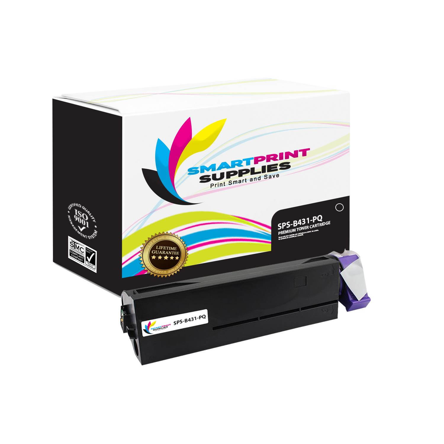 Smart Print Supplies Compatible 44574901 Black Premium Toner Cartridge Replacement for Okidata B431D B431DN, MB461 MB471 MB491 Printers (10,000 Pages) - 4 Pack