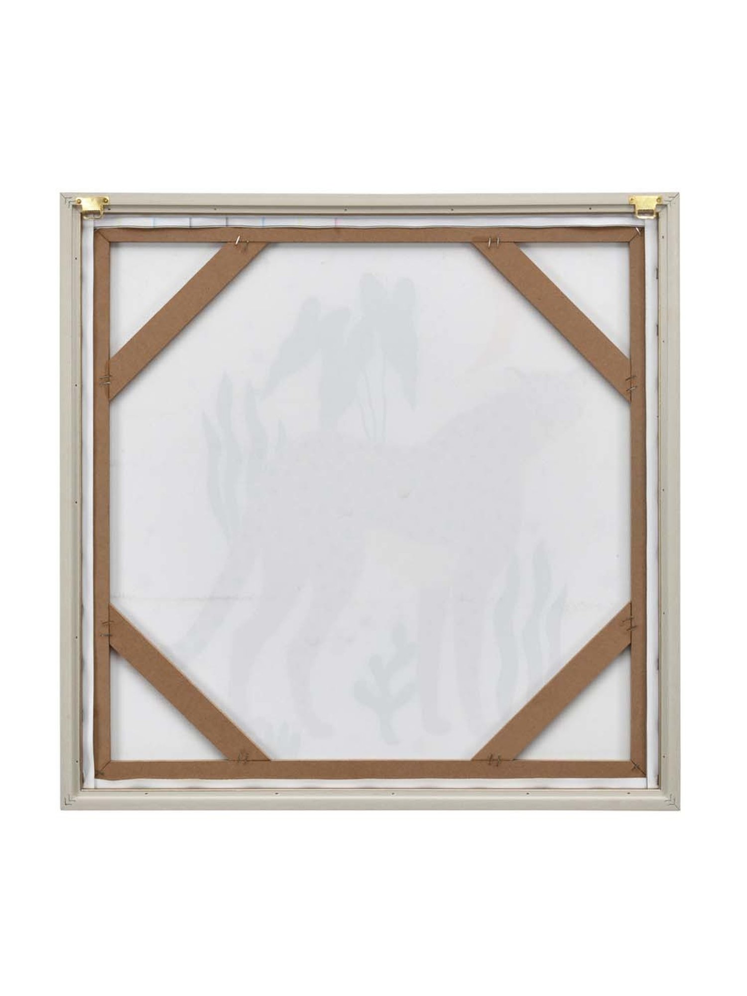 @home Pink Canvas Standing Cheetah Wall Painting