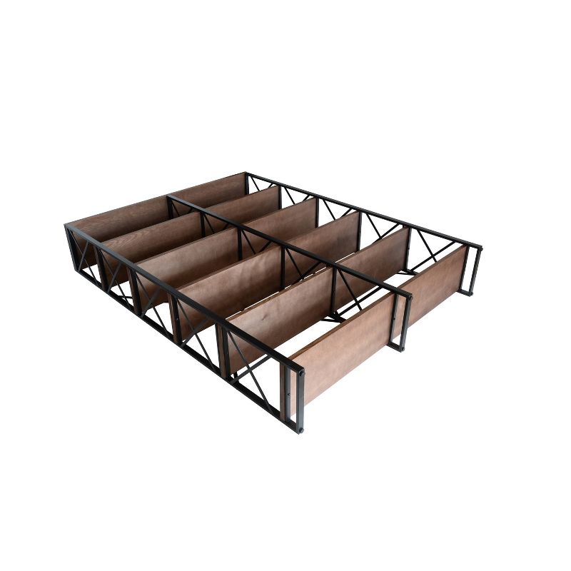 80" Quincy 6 Shelf Double Etagere Bookshelf Walnut Brown - Summerland Home