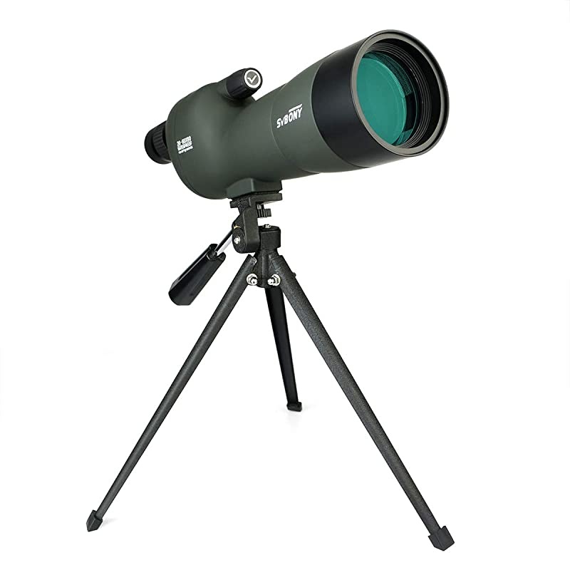 SV28 2060x60 Spotting Scopes Straight Scope Telescope for Bird Watching Target Shooting Hunting Waterproof Spotting Scopes 4section Tripod Tabletop Tripod Cell Phone Adapter