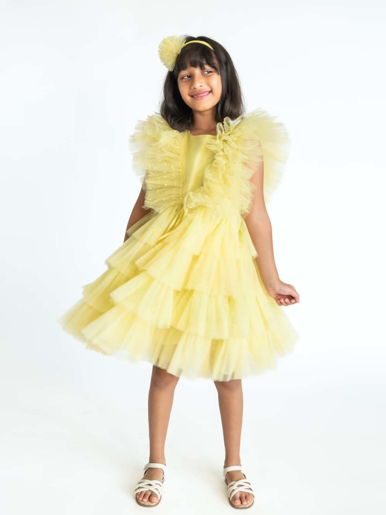 A Little Fable Yellow Regular Fit Dress