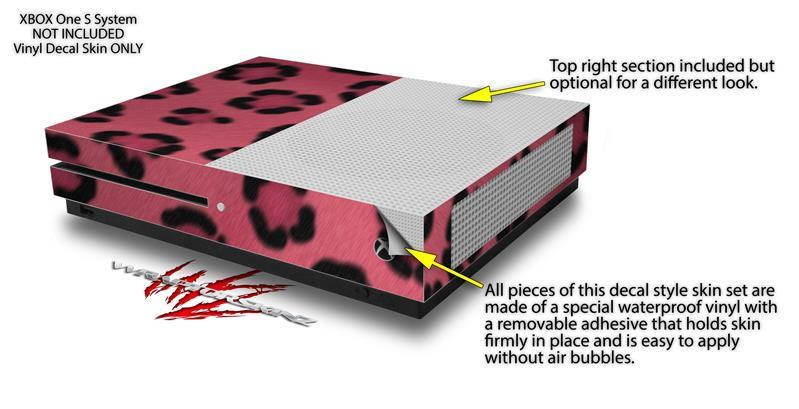 Leopard Skin Pink Skin Bundle Skin fits XBOX One S System