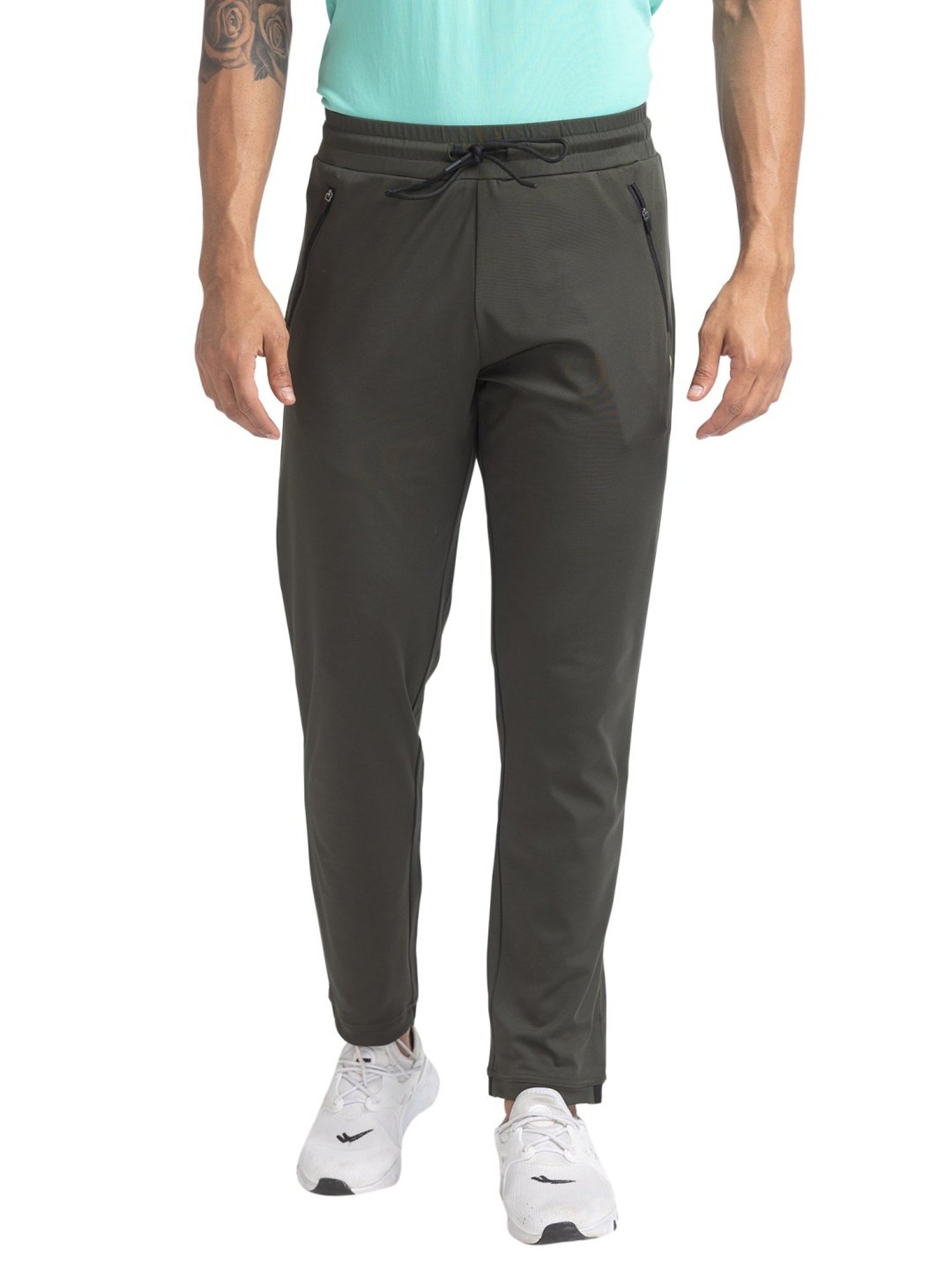 Basics Green Jogger Track Pant