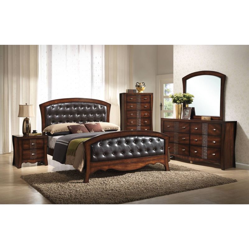 Queen Bungalow Bedroom Set Medium Brown - Home Styles