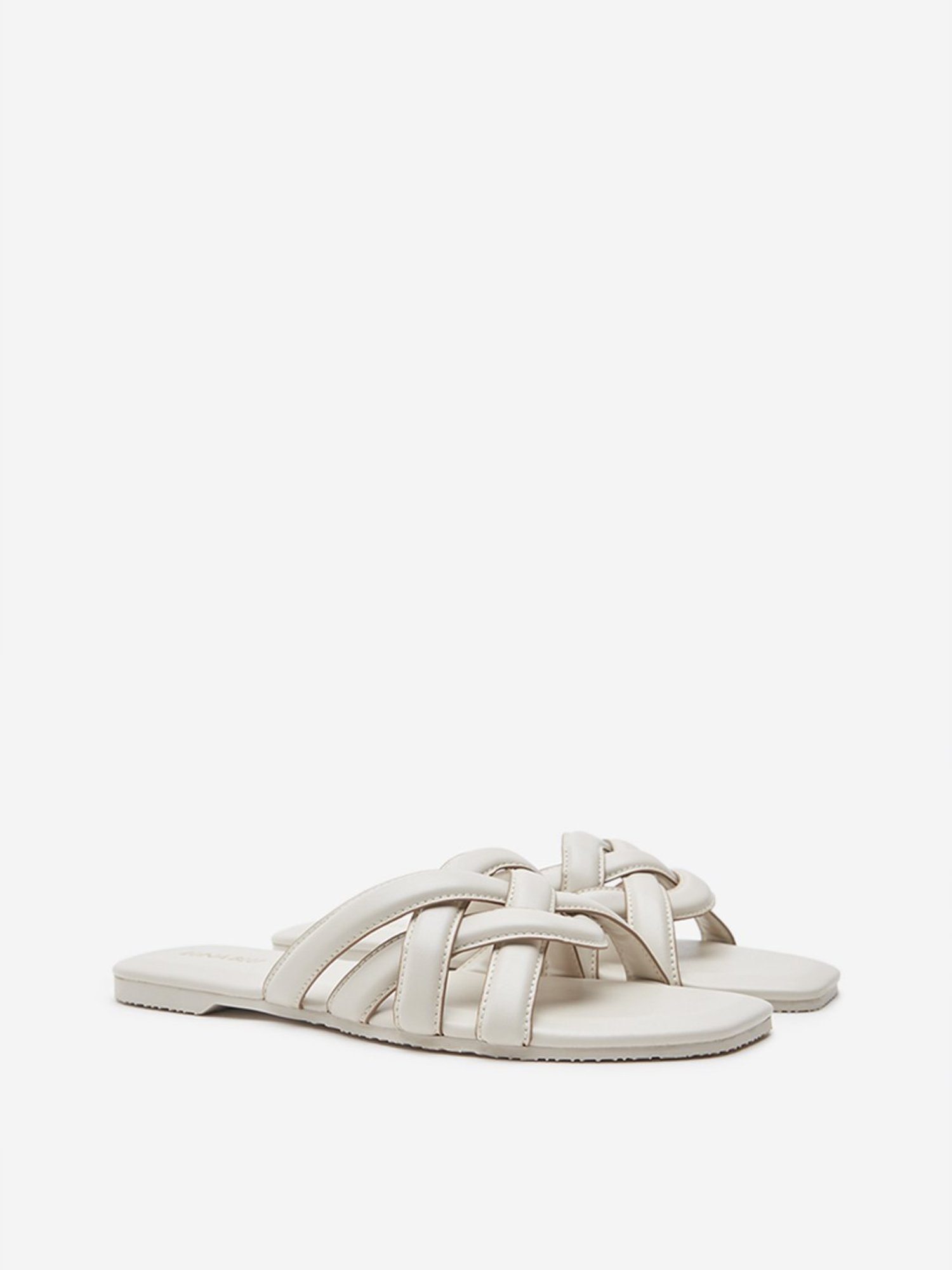 LUNA BLU by Westside Ivory Multi-Strap Slides