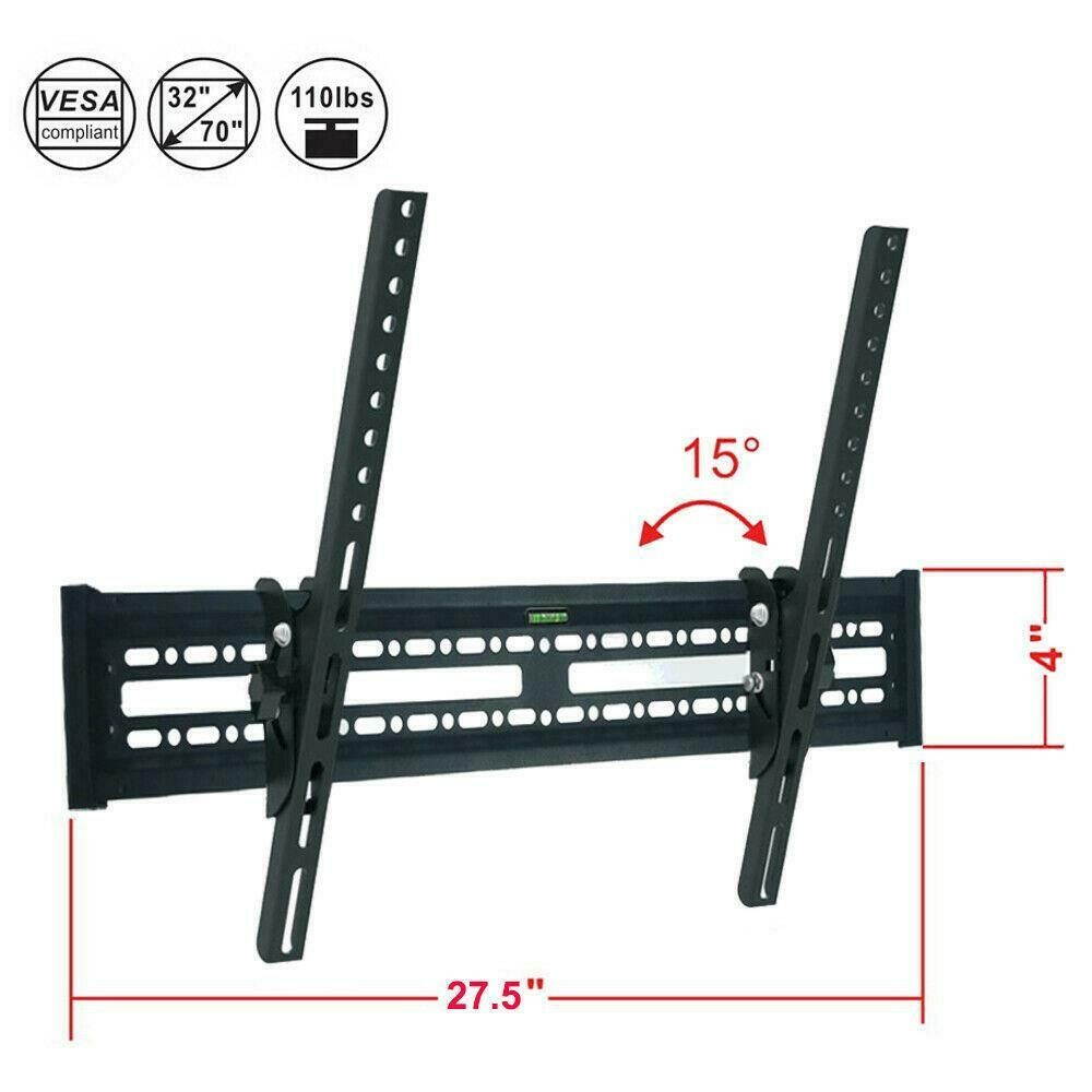 Tilt TV Wall Mount Bracket for 32 36 37 39 40 42 46 50 55 60 65 70 in Screen TVs