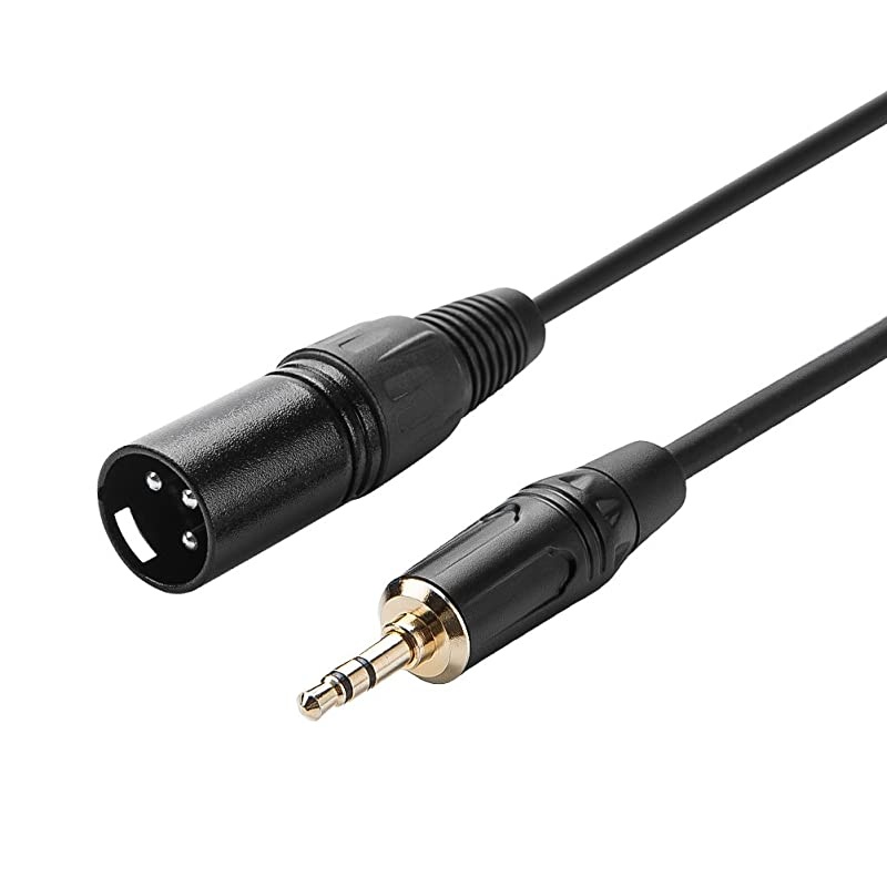 35mm to XLR  3 Feet 35mm 18 Inch TRS Stereo Male to XLR Male Cable Compatible with iPhone iPod TabletLaptop and MoreBlack