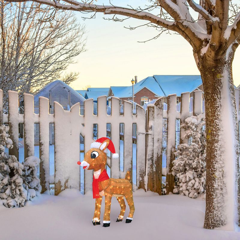 Rudolph the Red-Nosed Reindeer 24" Rudolph 2D Led Pre-Lit Yard Art Rudolph