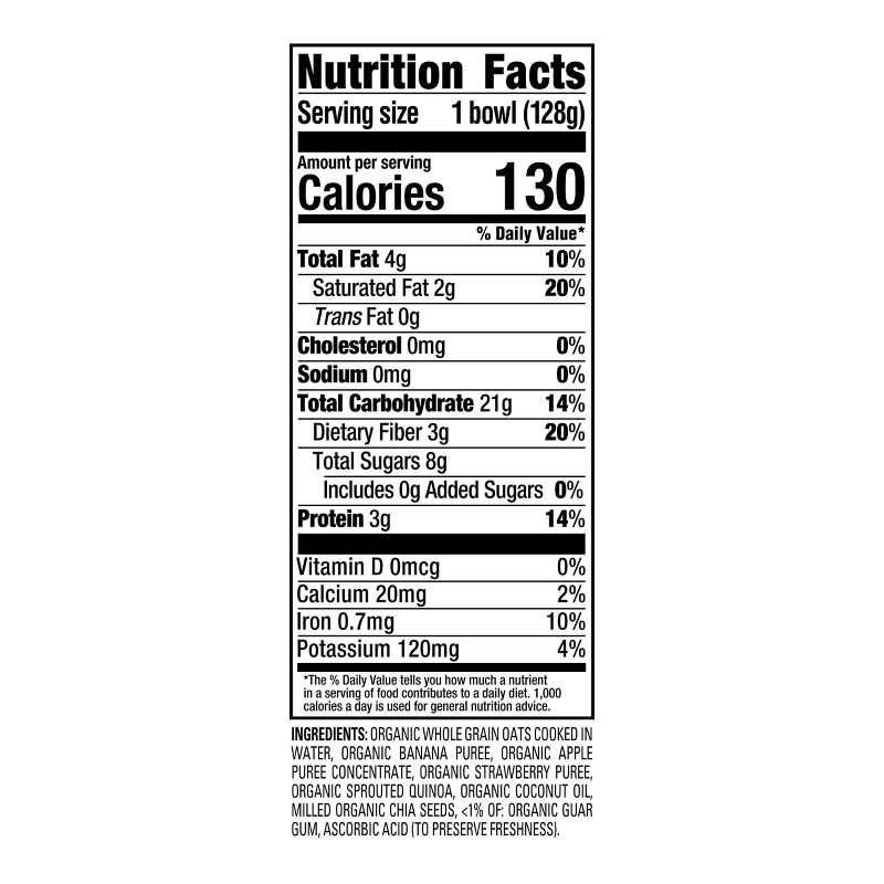 HappyTot Organic Oatmeal & Sprouted Quinoa with Bananas & Strawberries Baby Food - 4.5oz