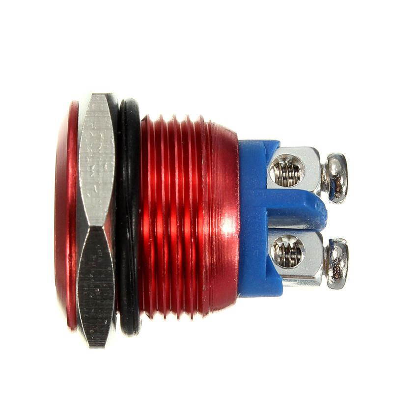 16mm Start Horn Button Momentary Stainless Steel Metal Push Button Switch Red Best Price
