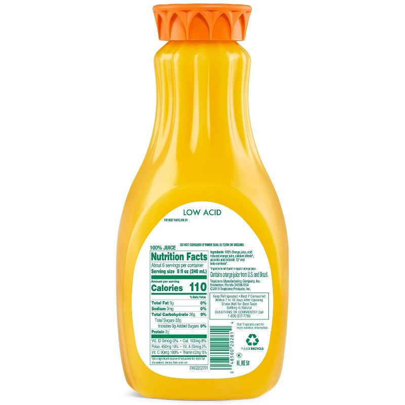 Tropicana Pure Premium No Pulp Low Acid Orange Juice - 52 fl oz