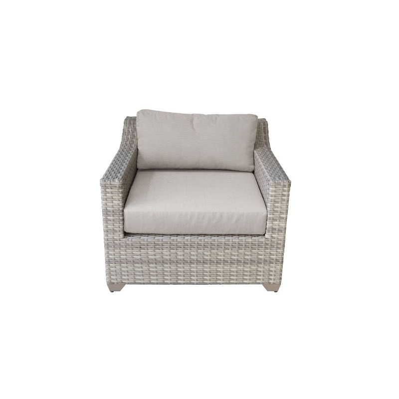 Fairmont 6pc Patio Seating Set with Cushions - Ash - TK Classics