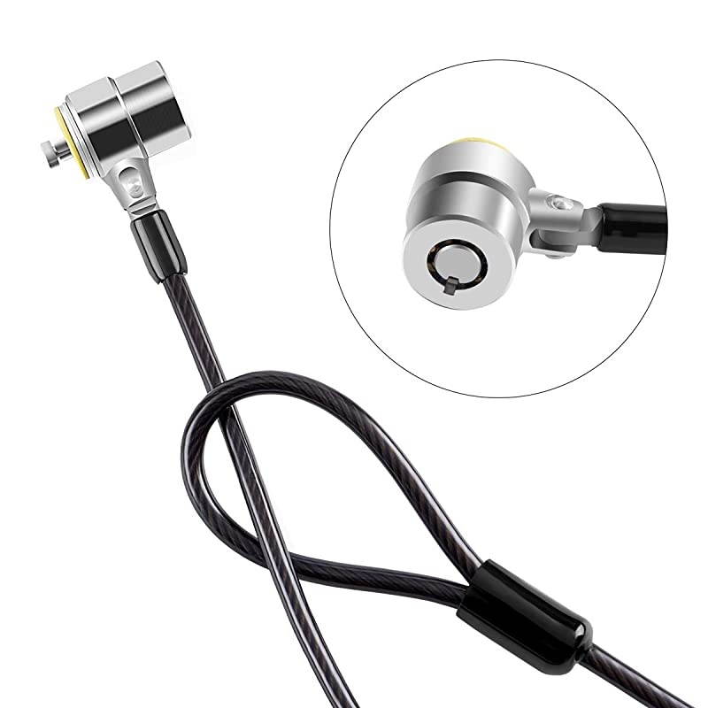 Cable Lock Hardware Security Cable Lock Anti Theft Combination Lock for iPad Tablet MacBook Dell HP Lenovo Kindle Samsung Android or other Notebooks Tablets (Straight rope + black+2pack)