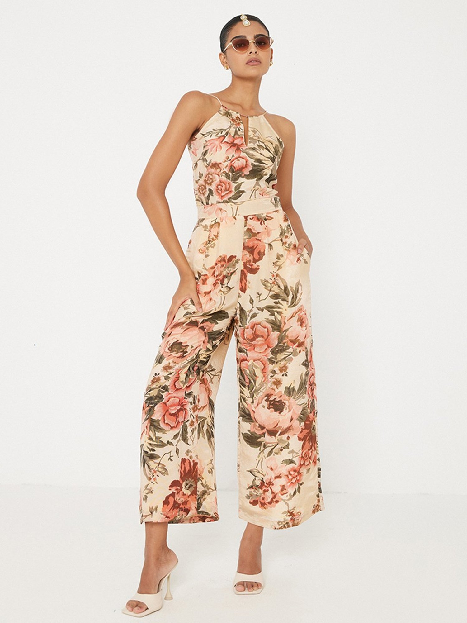 ANCESTRY Multicolor Floral Print Jumpsuit