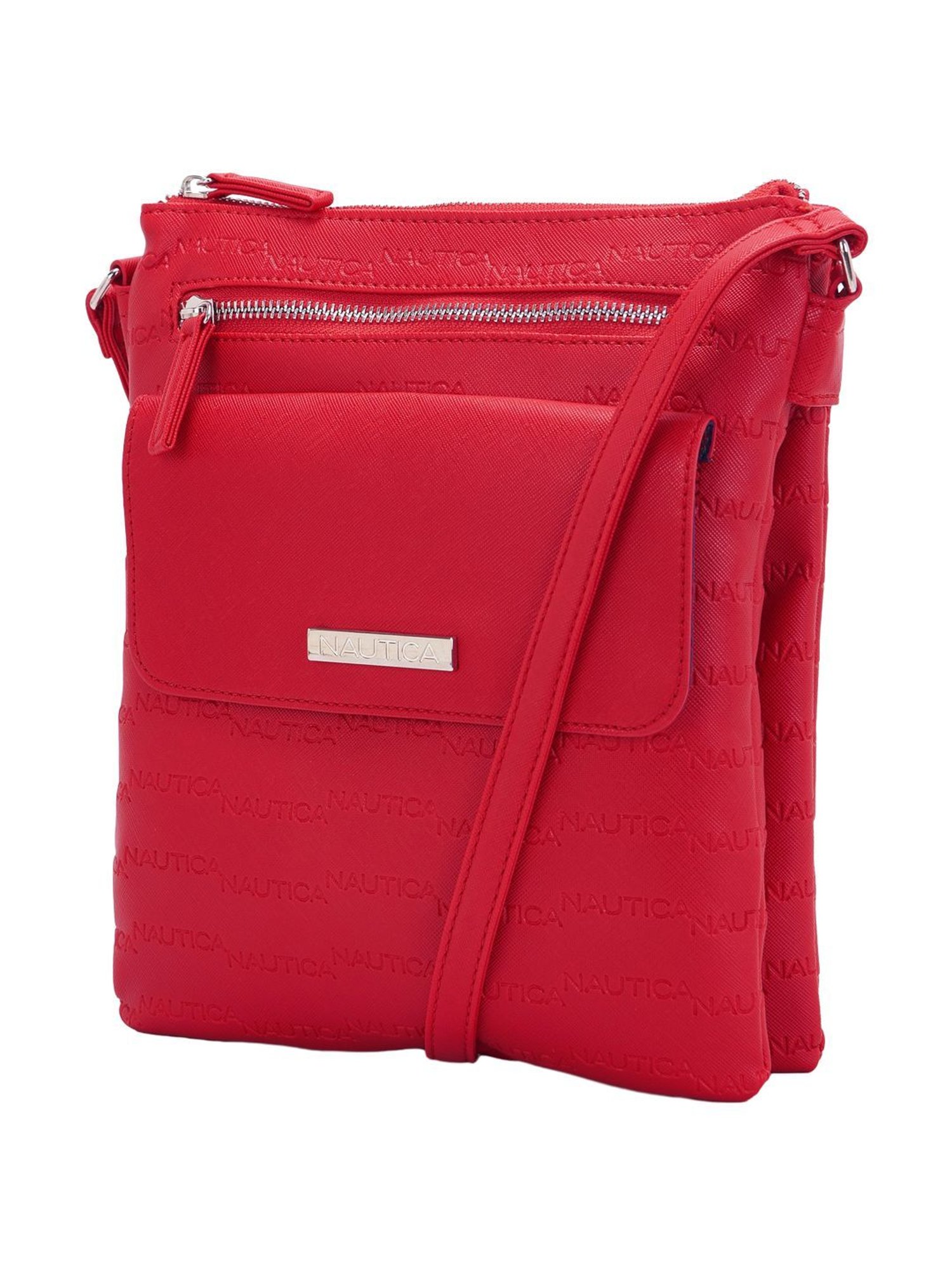 Nautica Red Solid Medium Sling Handbag