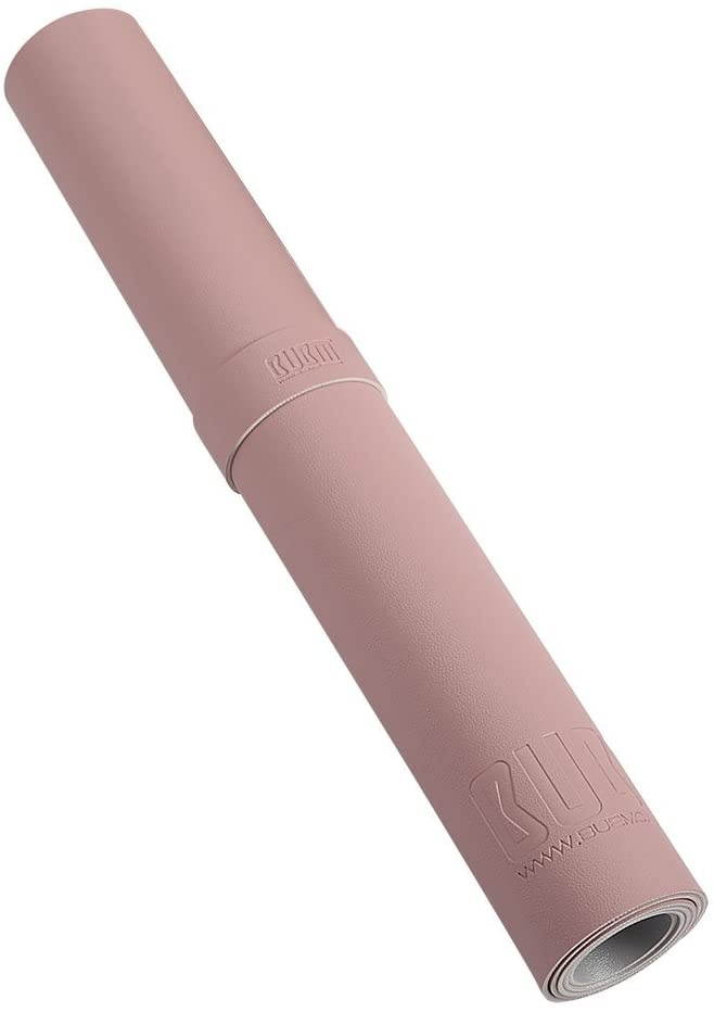 BUBM PU Leather Mouse Pad Mat Waterproof, Perfect Desk Writing Mat for Office and Home,Ultra Thin 2mm - 31.5"x15.8" (Pink)