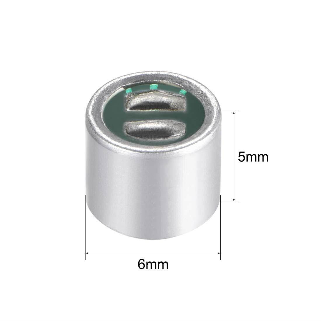 uxcell 6050 60dB Electret Microphone Pickup 6mm x 5mm Cylindrical Condenser MIC with Solder Joint for PCB 30 Pcs
