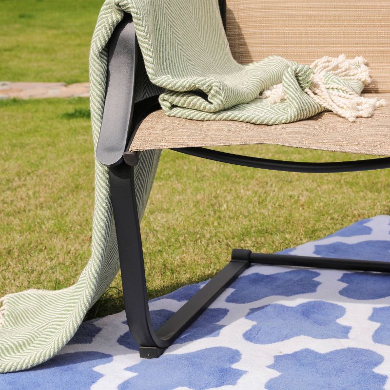 3pc Steel Patio Seating Sets Cream - Lokatse