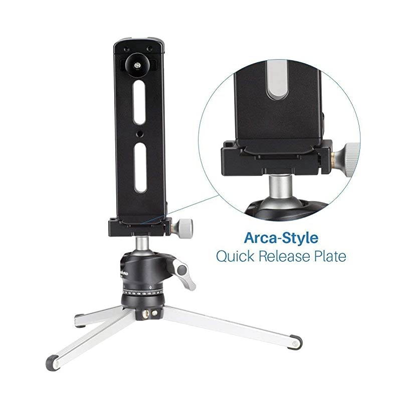 Aluminum Tripod Mount Tablet Clamp Holder for iPads 7.9"~12.9" for iPad Mini for iPad Pro etc