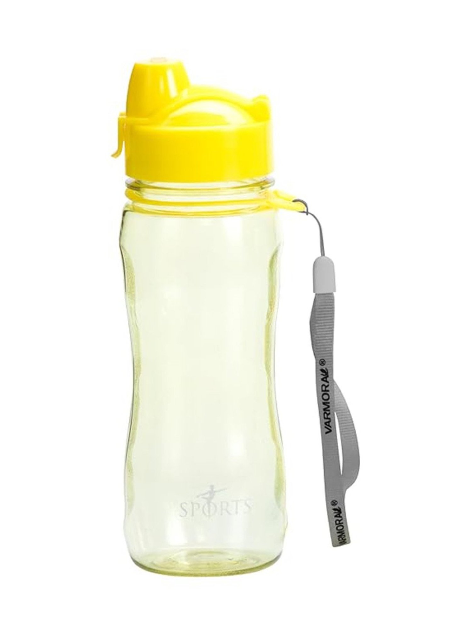 Varmora Sporty Yellow Plastic Flip Top Water Bottle - 500 ml