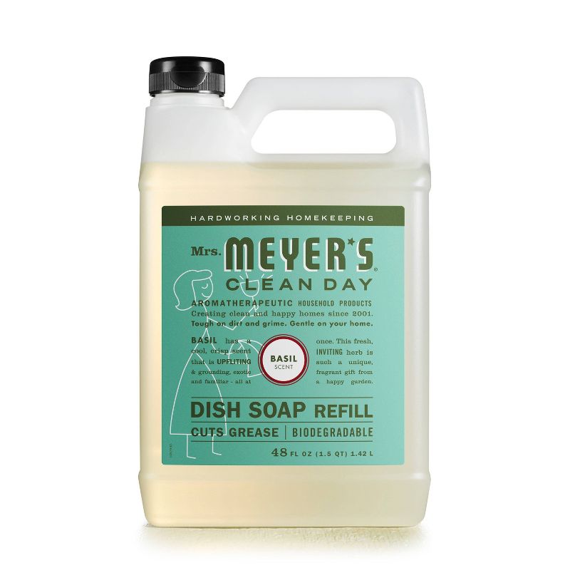 Mrs. Meyer's Liquid Dish Refill Basil - 48 fl oz