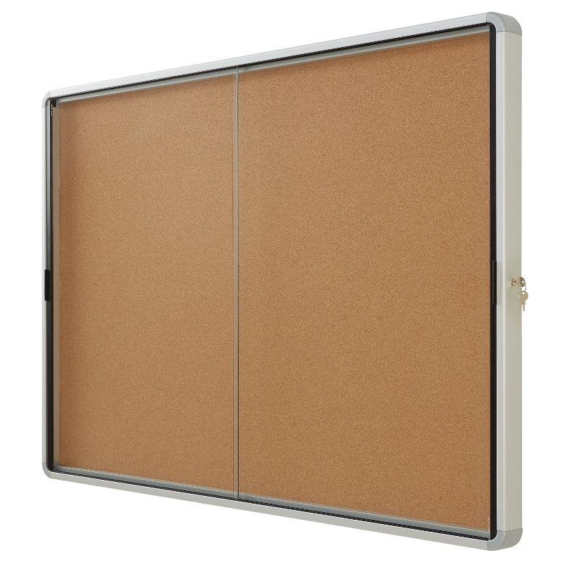 U Brands 40"x30" Linen Bulletin Board White Decor Frame