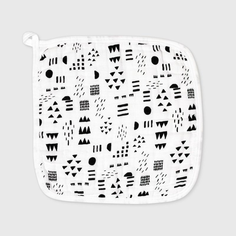 Honest Baby 4pk Organic Cotton Pattern Play Washcloth