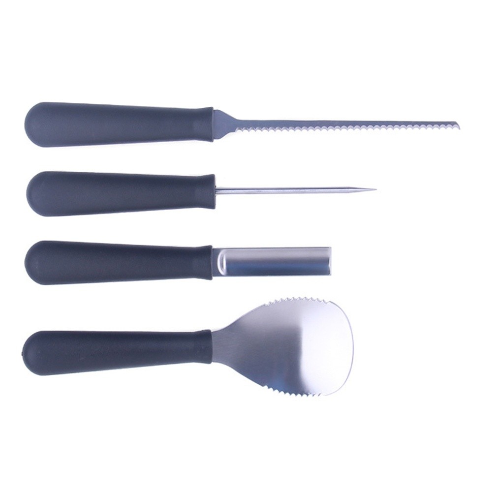 4pcs Portable Pumpkin Carving Chiseling Tool Kit Jack-o-lanterns Decoration Kitchen Cutting Carving Tools