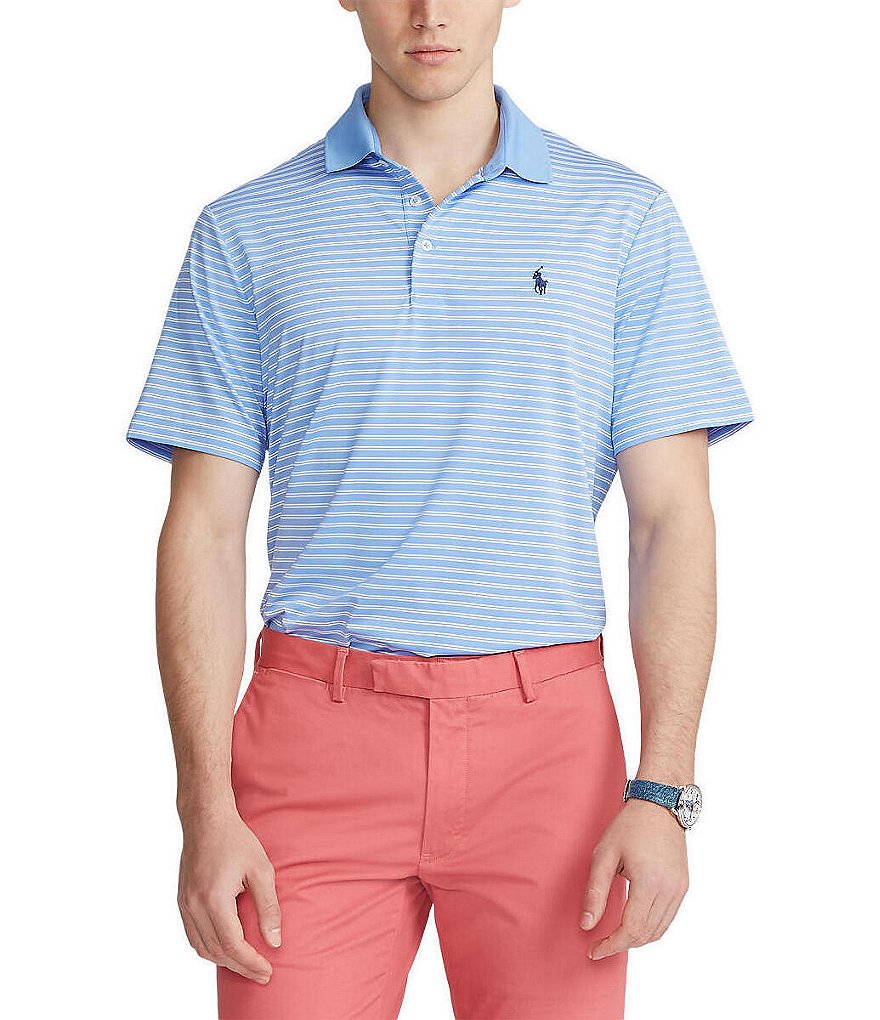 Polo Ralph Lauren Classic-Fit Airflow Jersey Performance Stretch Short-Sleeve Recycled Materials Polo Shirt