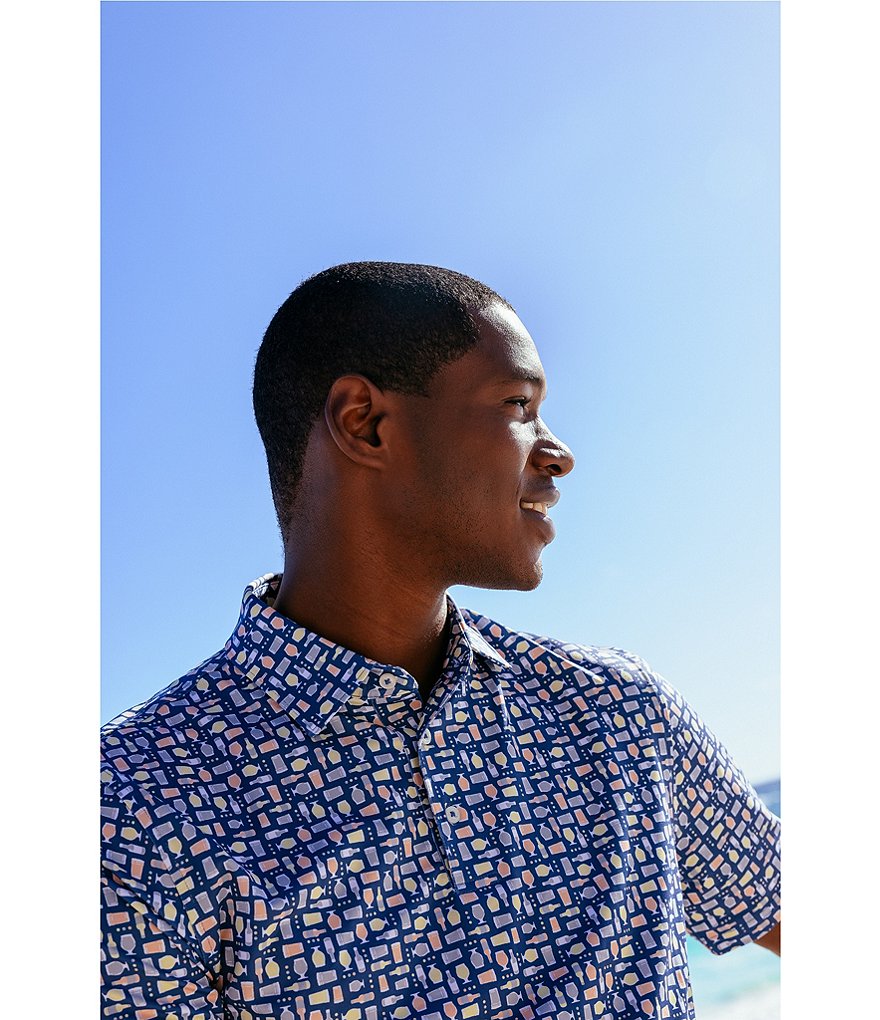 Polo Ralph Lauren Classic-Fit Multi-Color Stripe Mesh Short-Sleeve Polo Shirt