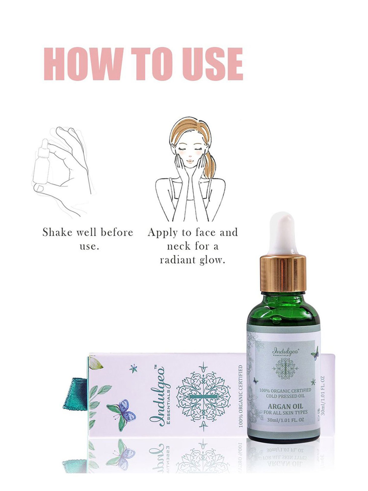 Indulgeo Essentials Organic Pure Argan Oil - 30 ml