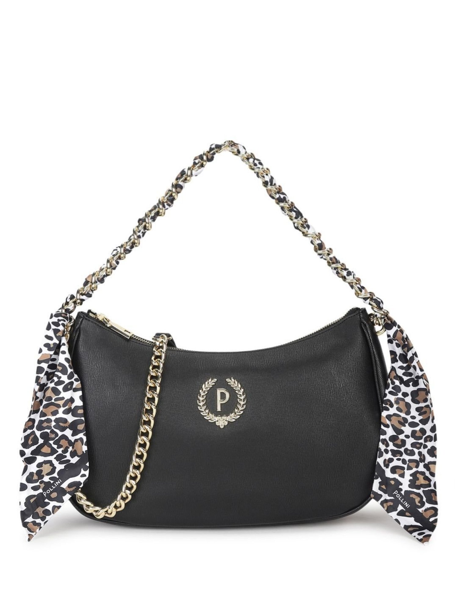 Pollini Black Medium Hobo Bag