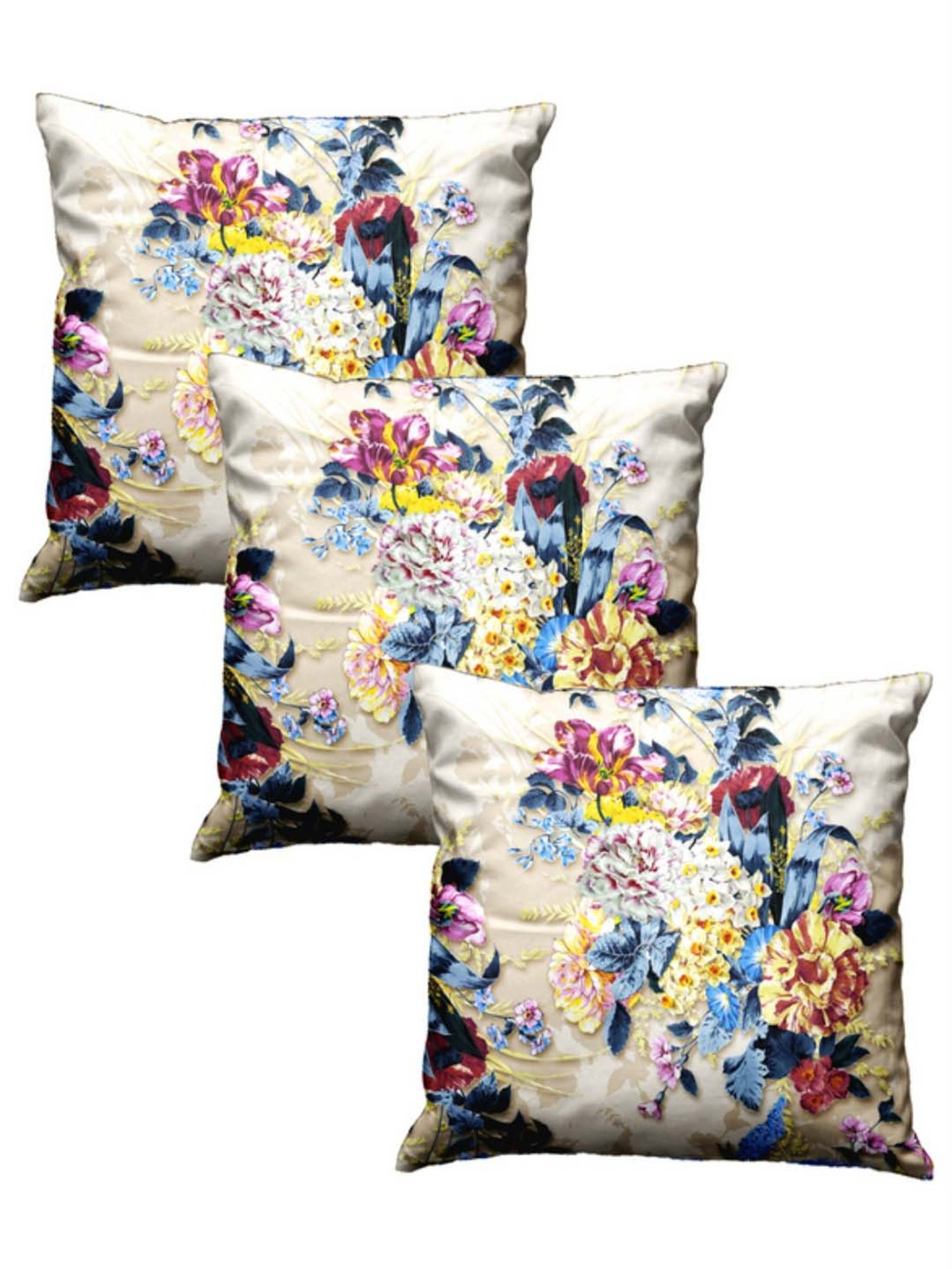 BIANCA Soft-Touch Digitally Printed Cushion Cover [Hidden Zipper On Side] -3pc 16 X16 set