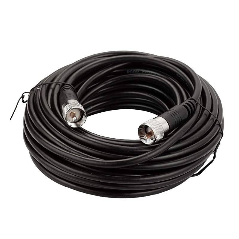 RG8x Coaxial Cable CB Coax Cable 50ft  UHF PL259 Male to Male Low Loss CB Antenna Cables 50 Ohm for HAM Radio Antenna Analyzer Dummy Load SWR Meter