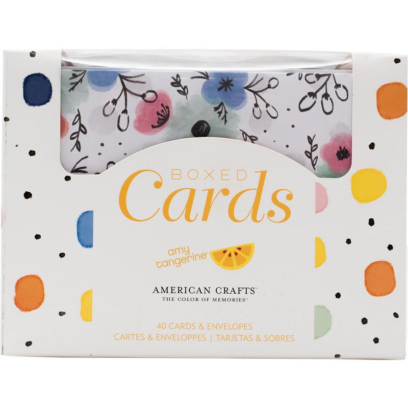 American Crafts A2 Cards W/Envelopes (4.375"X5.75") 40/Box-Amy Tan Finders Keepers