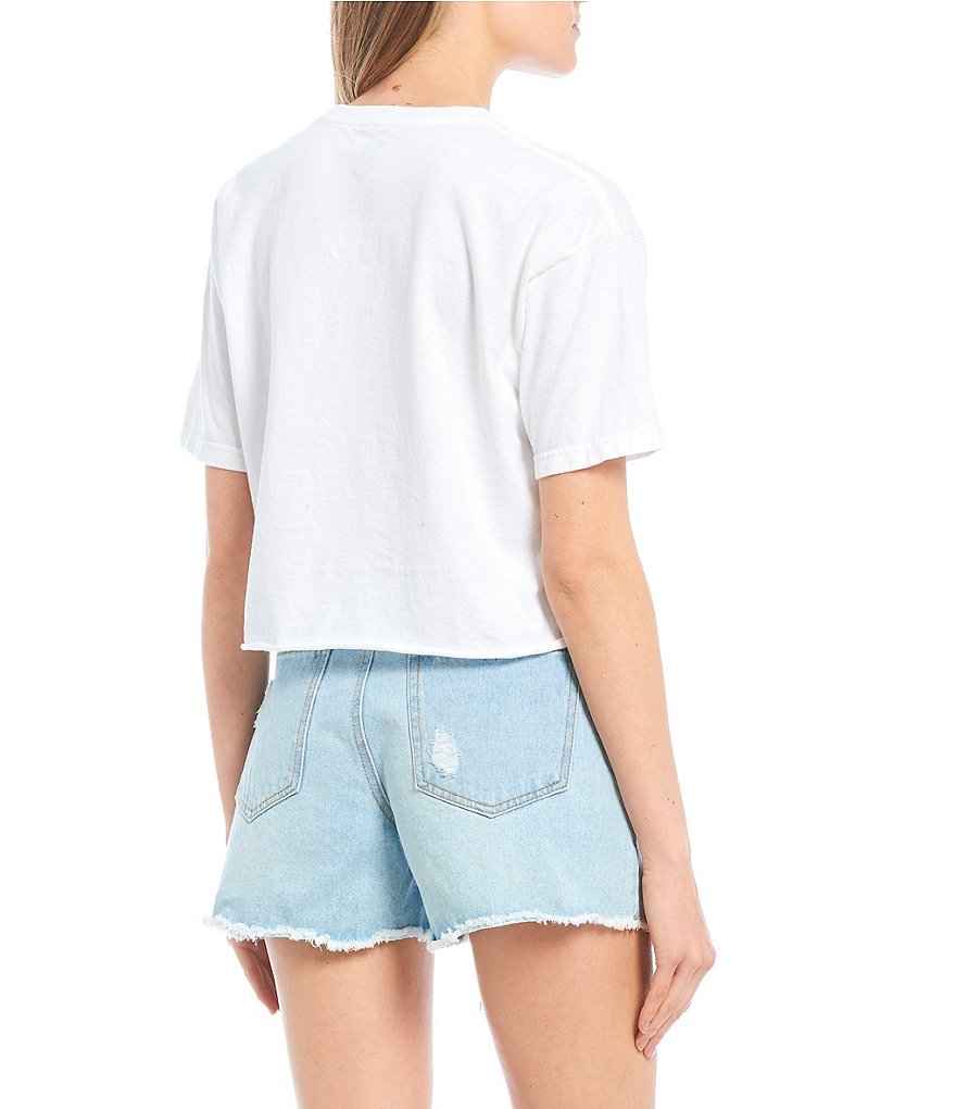 Junk Food Rainbow Coke Short Sleeve Cropped Graphic Tee