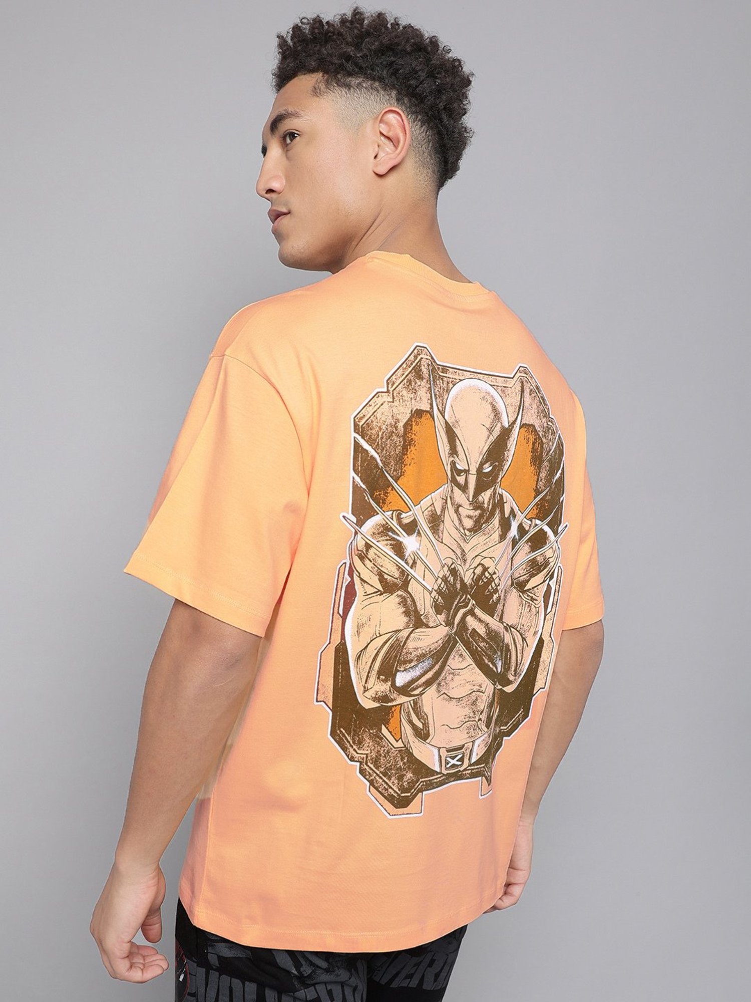 Free Authority Peach Cotton Oversized T-Shirt