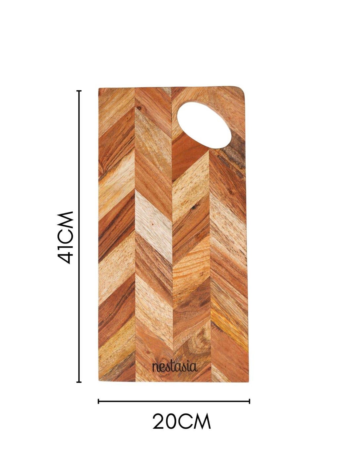 Crayton Beige & Brown Bamboo Chopping Board - Set of 1