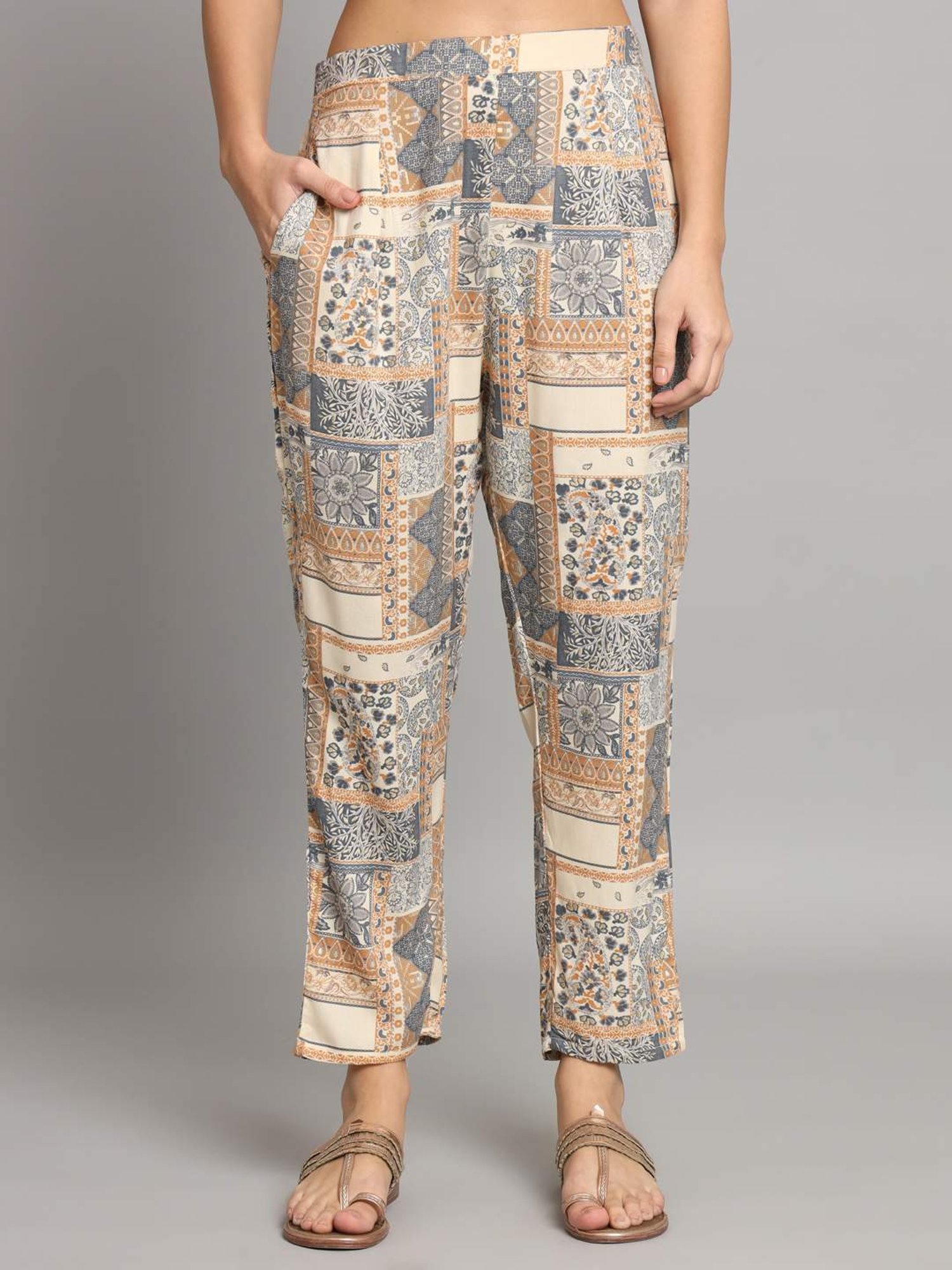 Melon by PlusS Blue Printed Shirt Pant Set