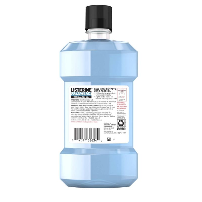 Listerine Ultraclean Zero Arctic Mint Mouthwash - 16.9 fl oz