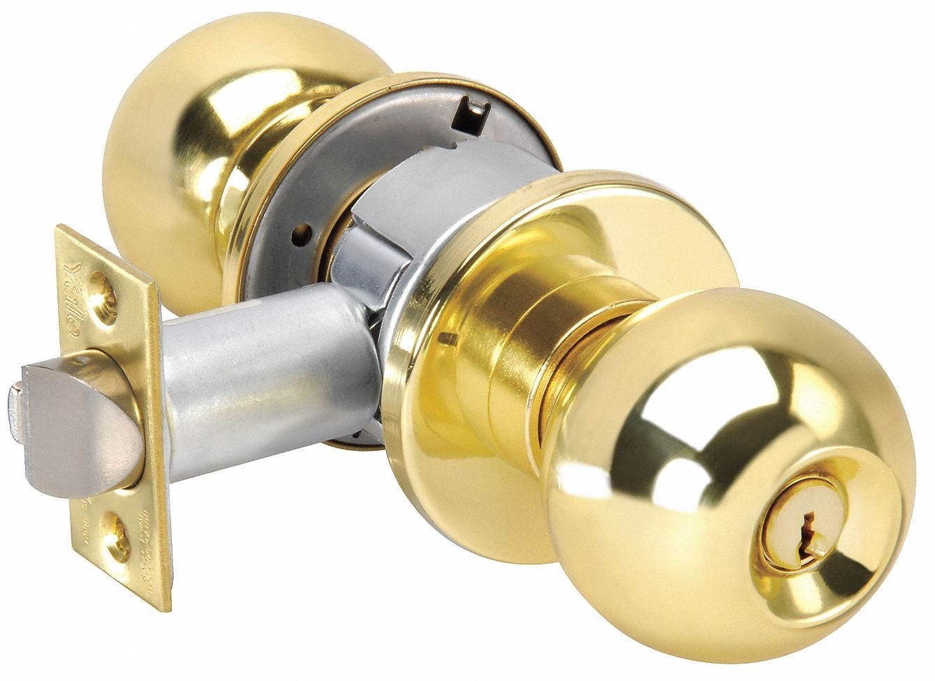 YALE CA4607 x 605 Knob Lockset,Mechanical,Entrance,Grd. 2