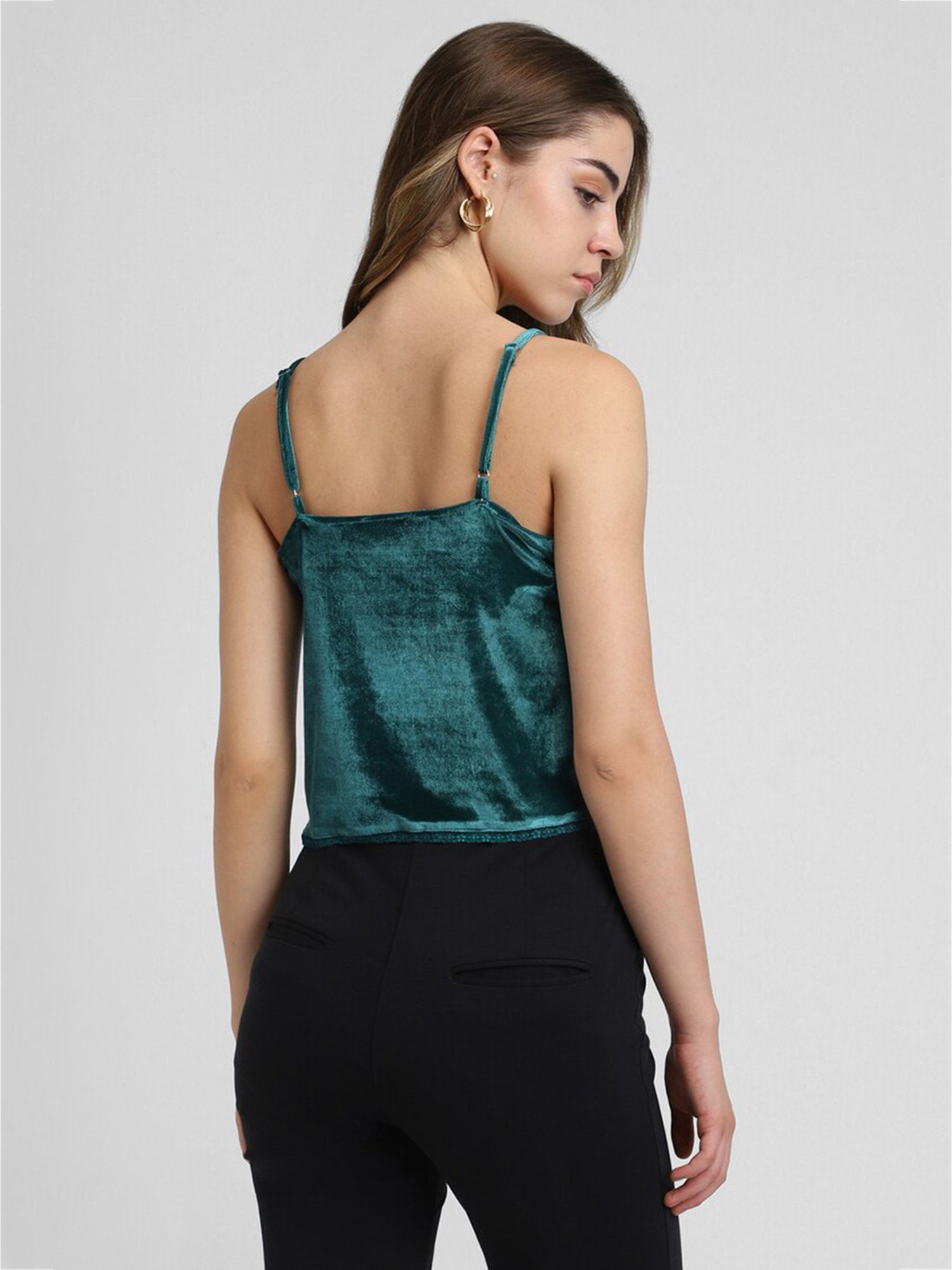 Forever 21 Teal Regular Fit Crop Top