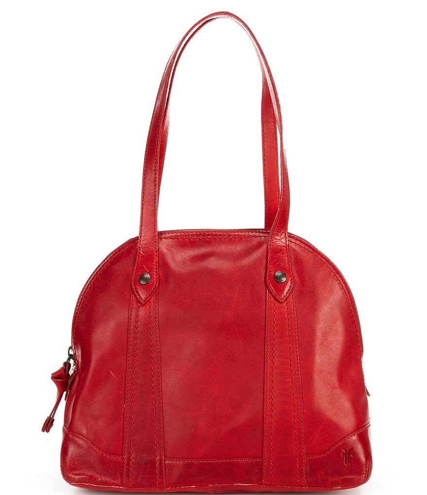 Frye Melissa Zip Domed Leather Satchel Bag