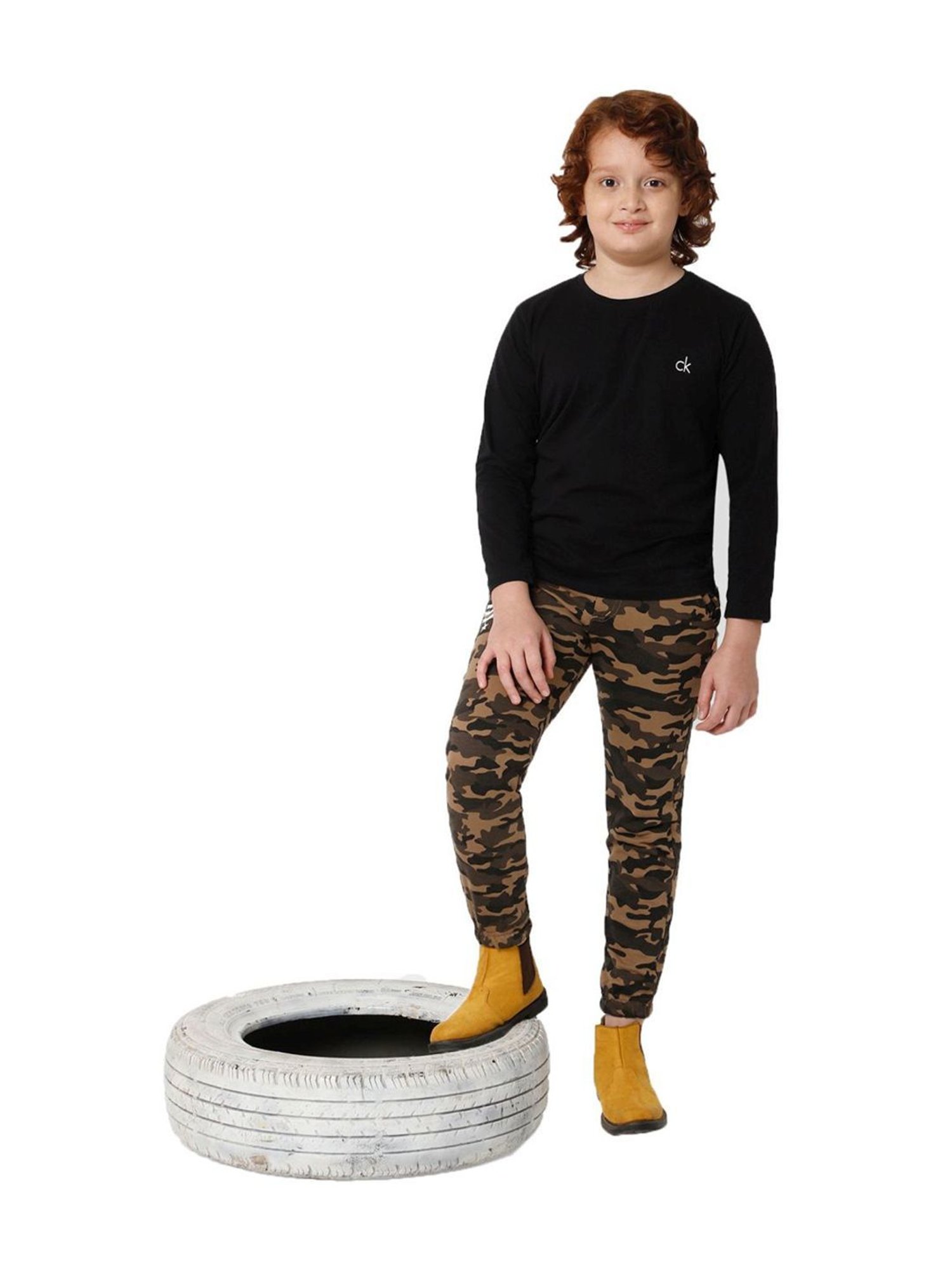 Proteens Kids Brown Camouflage Joggers