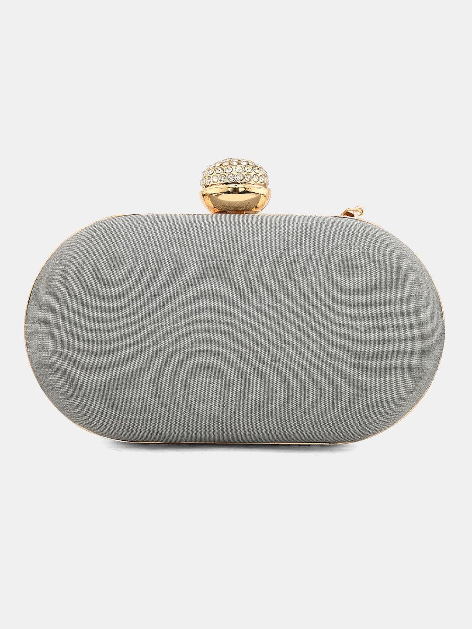 Gaurapakhi Grey Embroidered Clutch