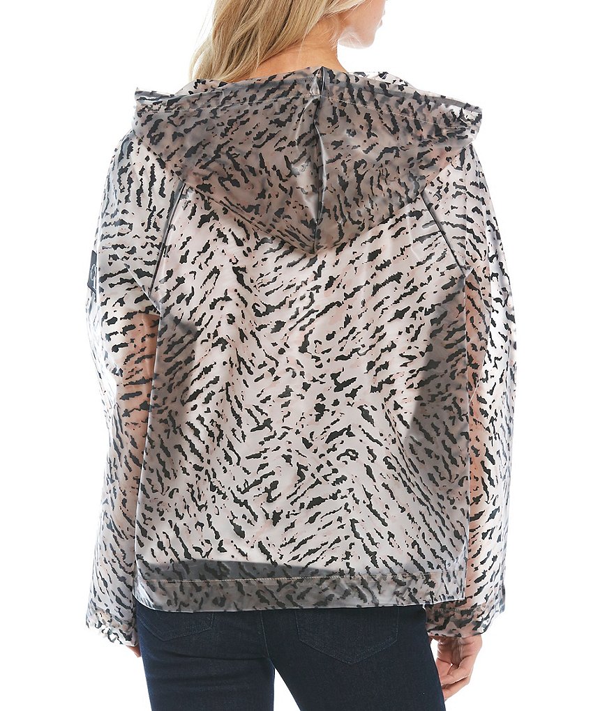 Joules Golightly Gold Bee Print Waterproof Packaway Hooded Rain Jacket