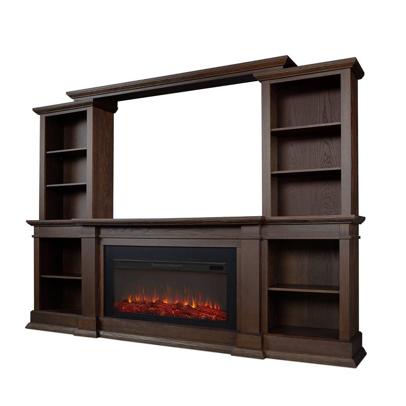 Real Flame Monte Vista Electric Media Fireplace Chestnut Oak