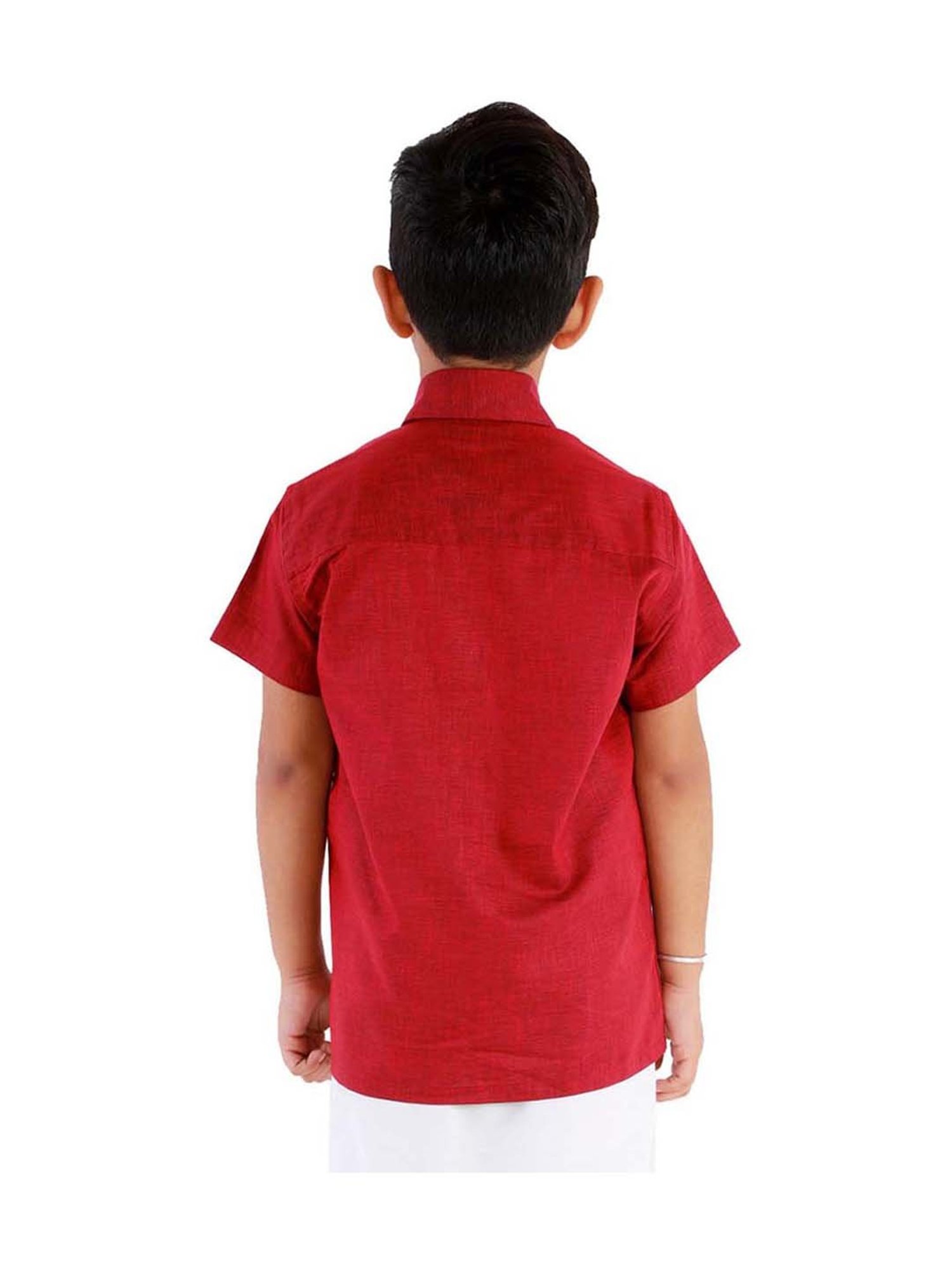 TABARD Kids Red Printed Full Sleeves Kurta